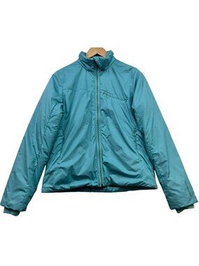 Merrell Women's Full Zip Insulated Jacket Long Sleeve Size M Teal Zip Pockets